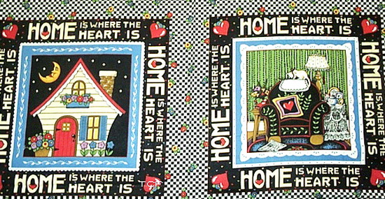 Home Is Where the Heart Fabric Panel <b> As-Is Short
